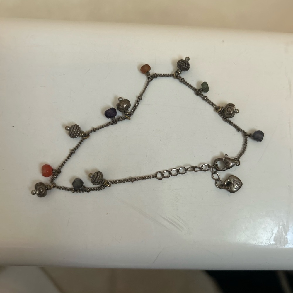 Brighton Silver Bracelet with Colorful Beads